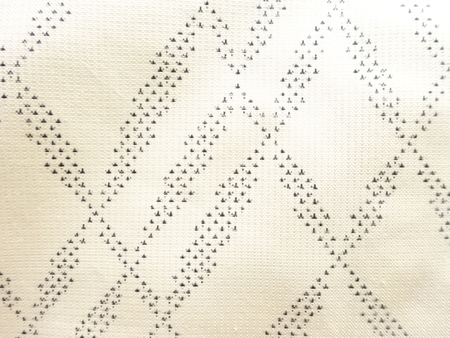 JAPANESE KIMONO / ANTIQUE KIMONO / SILK / OSHIMA TSUMUGI / WOVEN GRID